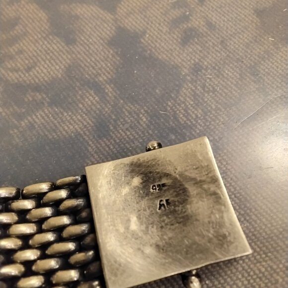 Vintage Heavy Sterling Silver Bracelet - Picture 8 of 14